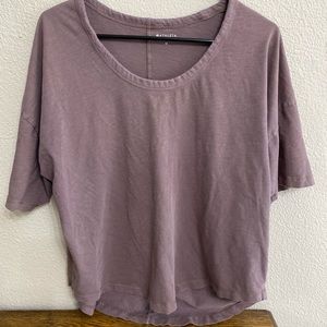 Purple Athleta Short Sleeve Slouchy Tee